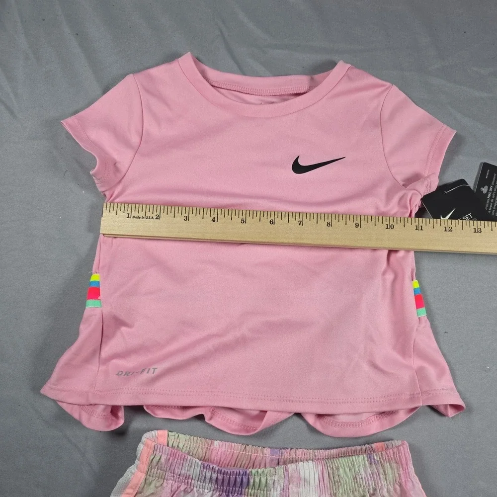 Nike Dri-Fit Little Girl's  2-Piece Graphic Tee & Short Set 3T